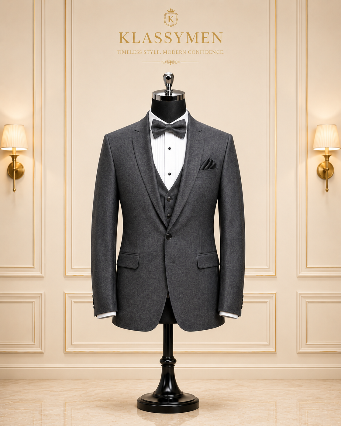 The KlassyMen Slim Fit Suit in Cobalt Blue