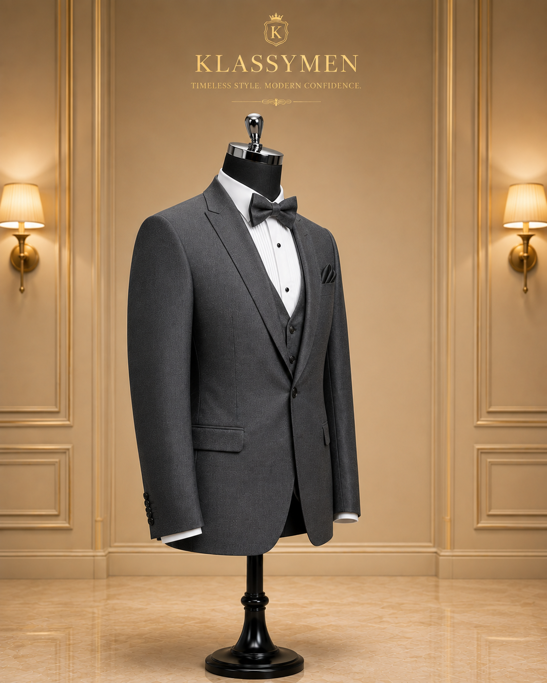 The KlassyMen Slim Fit Suit in Cobalt Blue