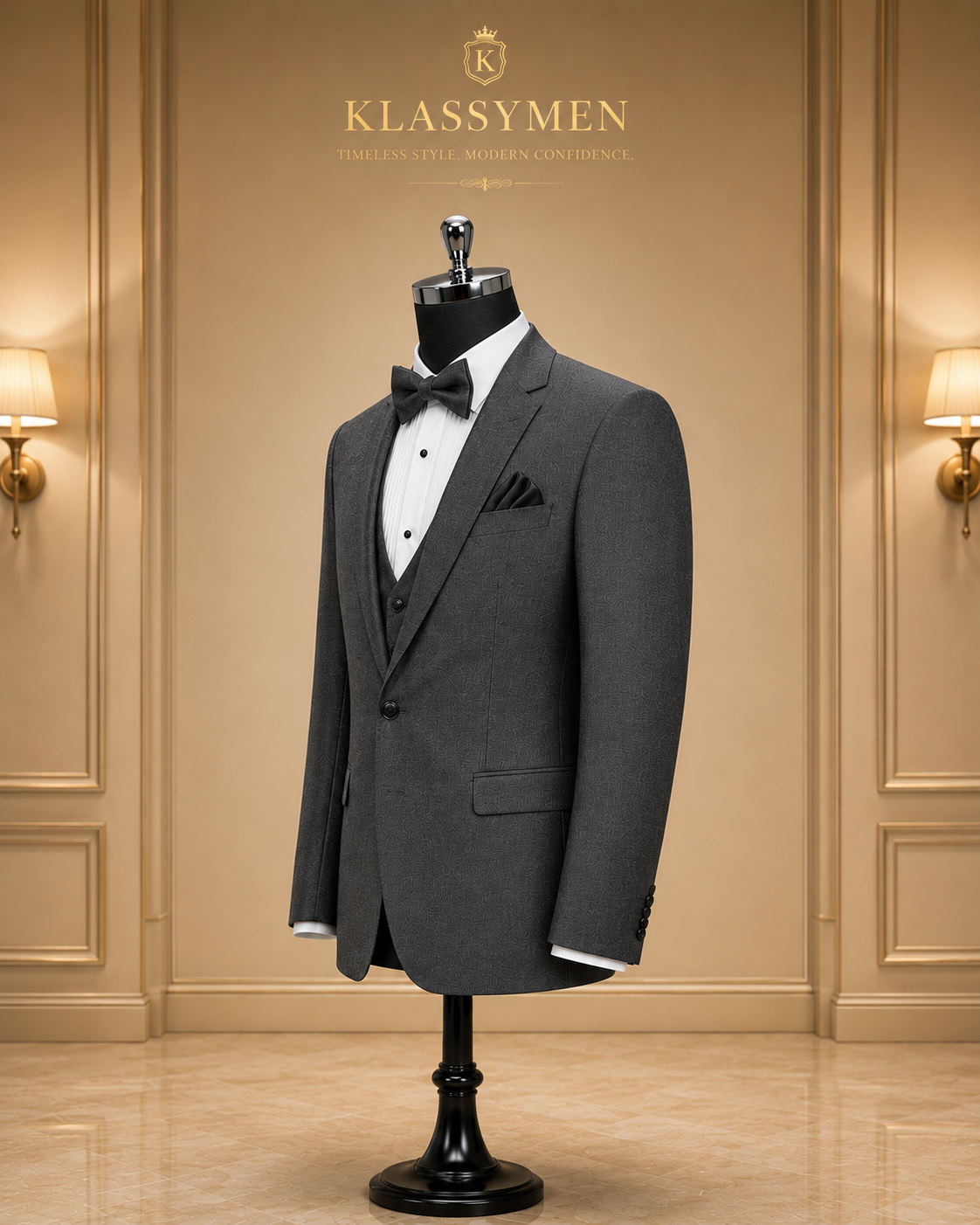 The KlassyMen Slim Fit Suit in Cobalt Blue