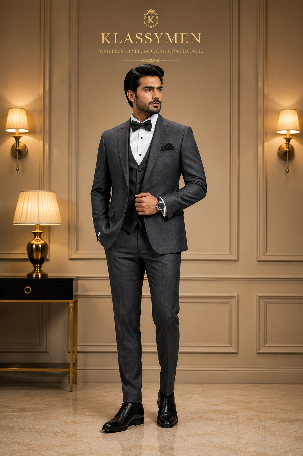 The KlassyMen Slim Fit Suit in Cobalt Blue