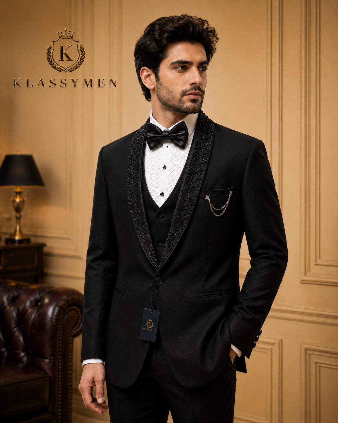The KlassyMen Checked Windowpane Suit