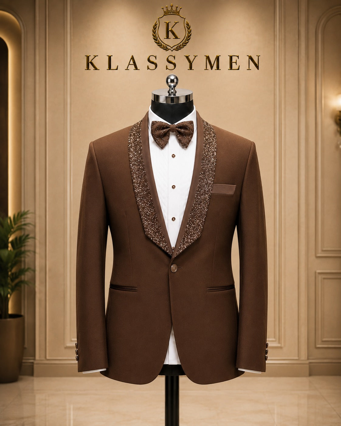 The KlassyMen Monochrome Slim Suit