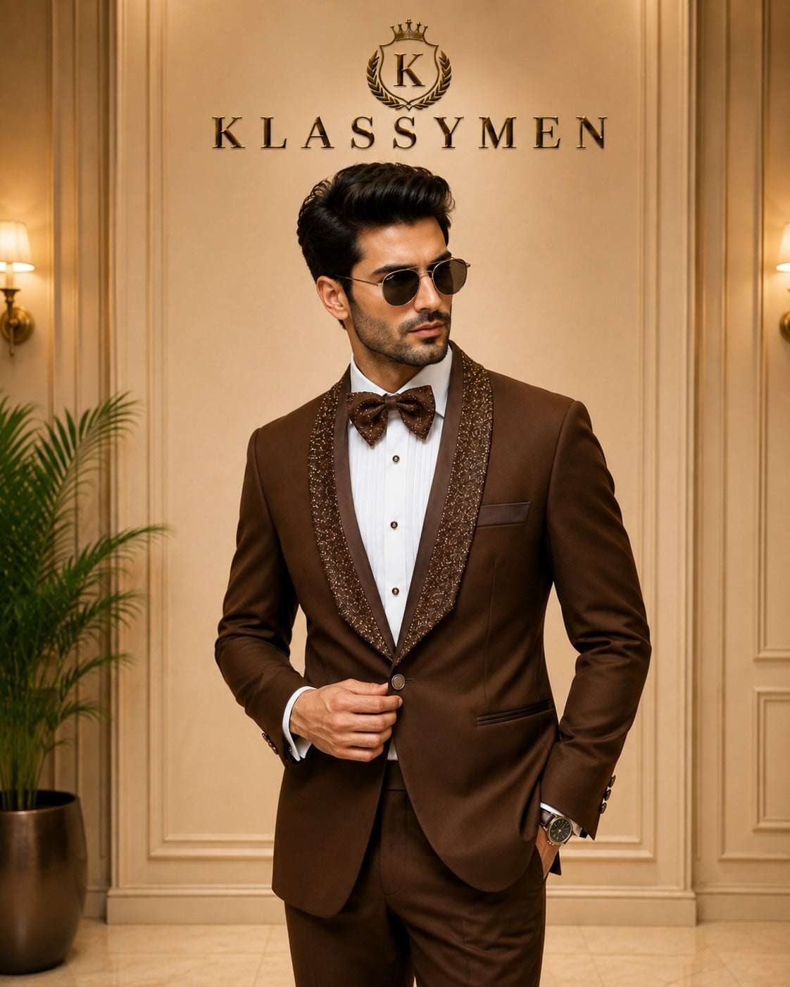 The KlassyMen Monochrome Slim Suit