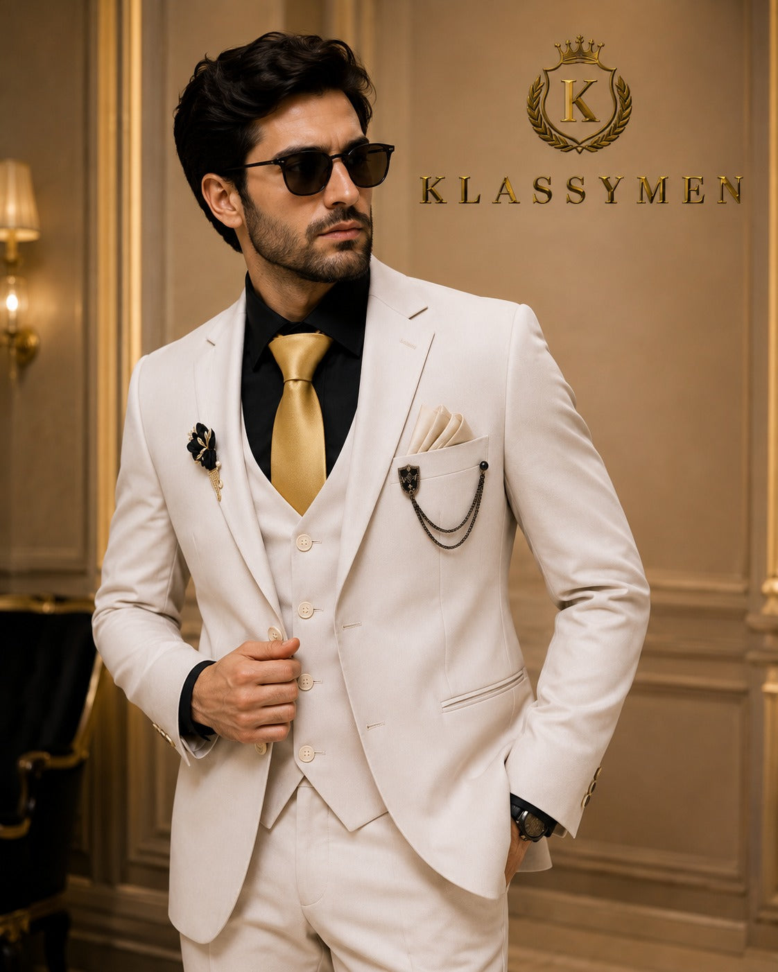 The KlassyMen Nehru Collar Suit
