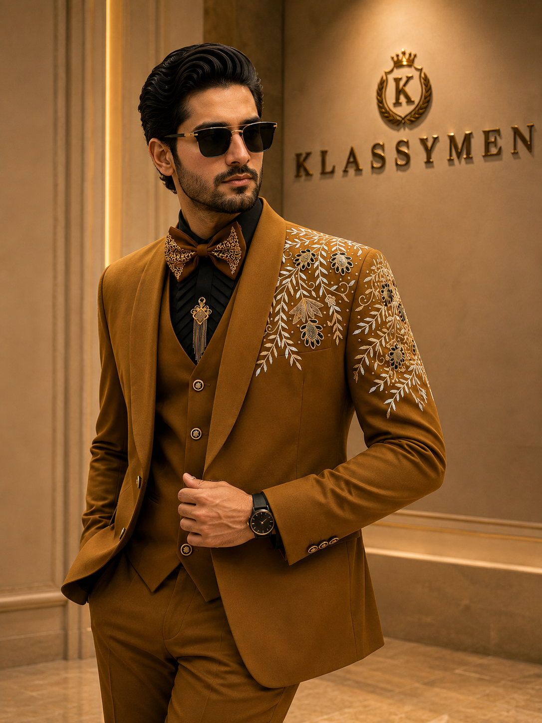 The KlassyMen Herringbone Tweed Suit