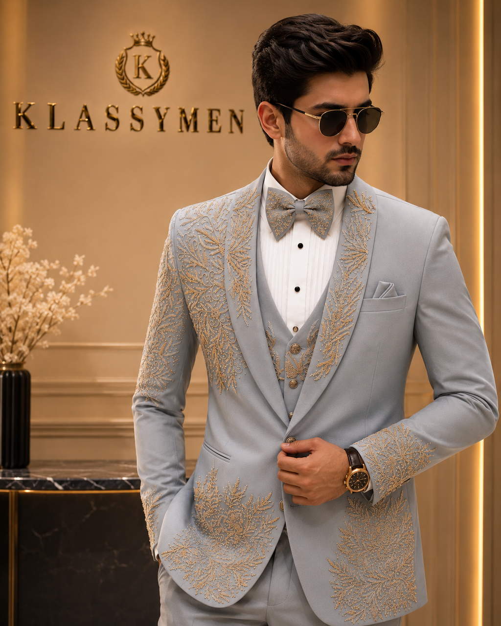 The KlassyMen Midnight Plaid Suit