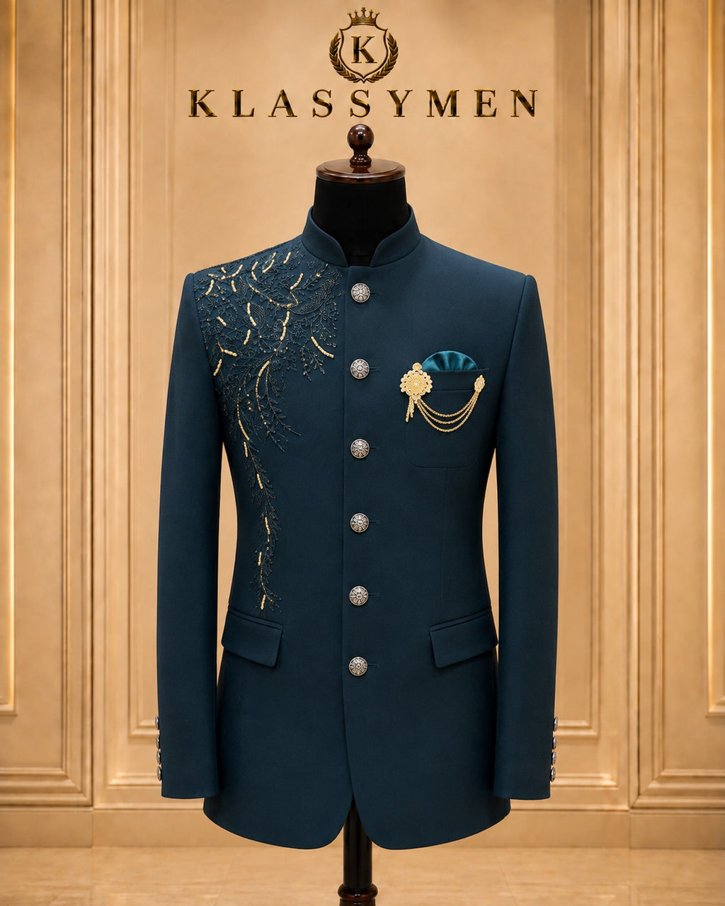 The KlassyMen Contrast Lapel Dinner Suit