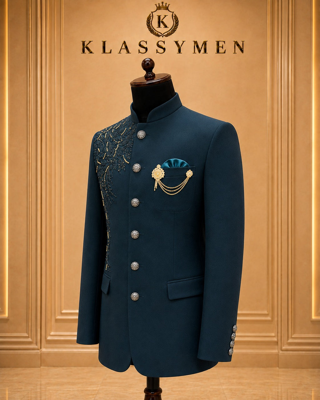The KlassyMen Contrast Lapel Dinner Suit