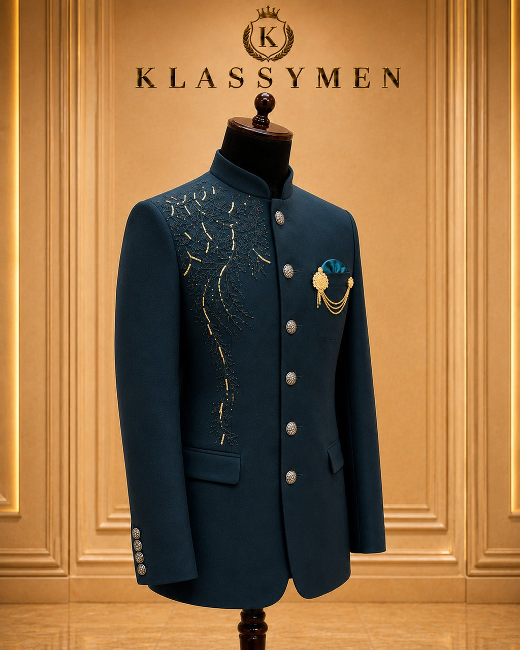 The KlassyMen Contrast Lapel Dinner Suit