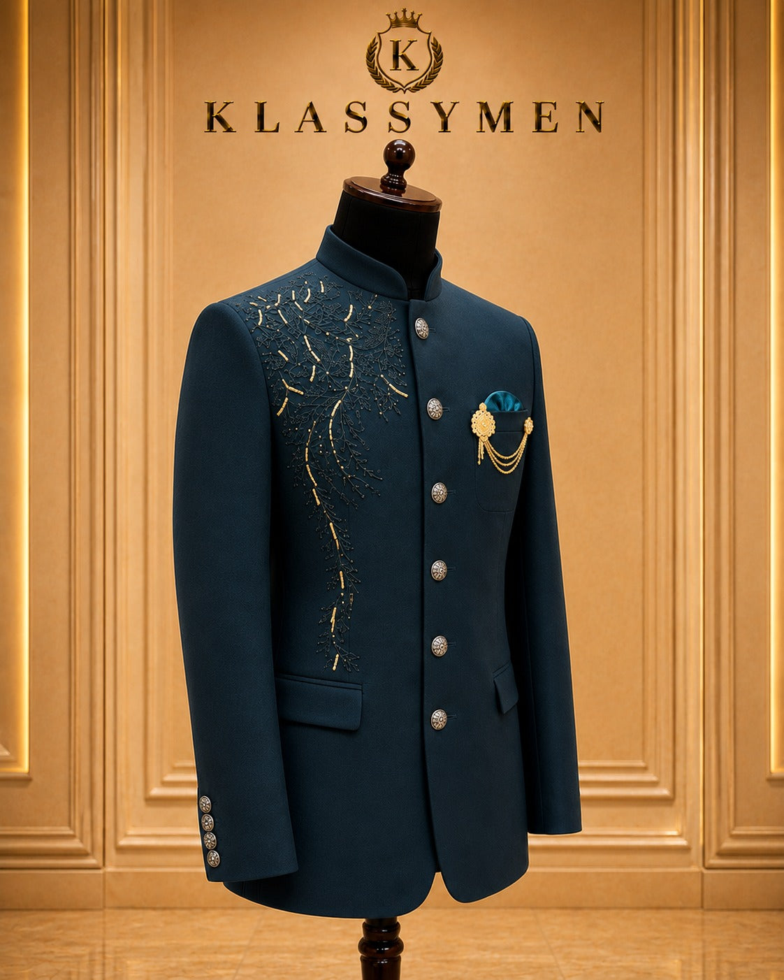 The KlassyMen Contrast Lapel Dinner Suit