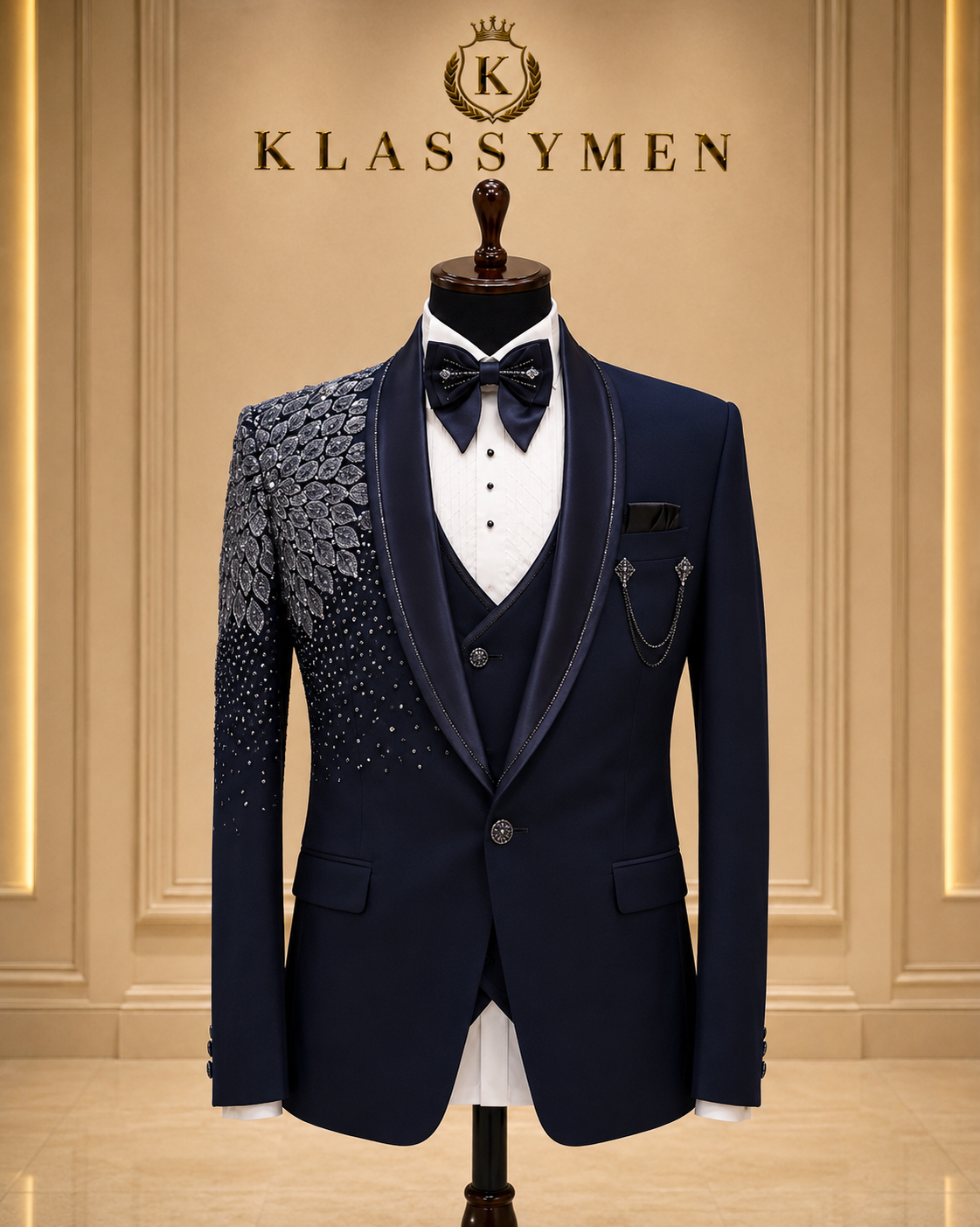 The KlassyMen Micro-Check Business Suit