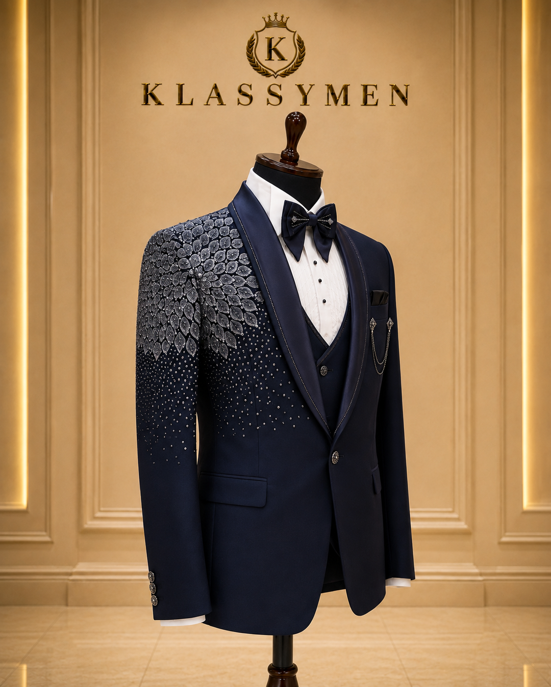 The KlassyMen Micro-Check Business Suit