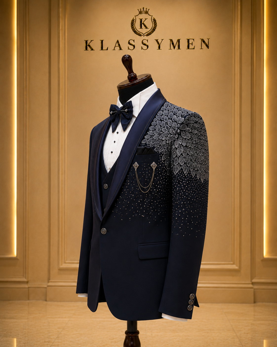 The KlassyMen Micro-Check Business Suit