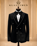 The KlassyMen Slim Fit Sharkskin Tuxedo