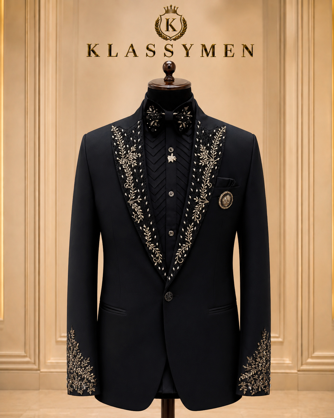 The KlassyMen Printed Floral Suit