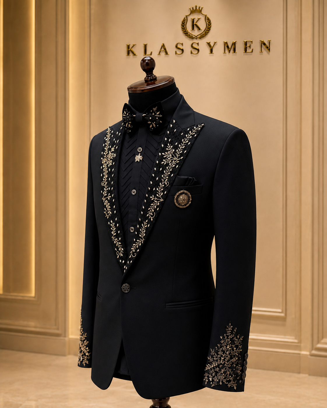 The KlassyMen Printed Floral Suit