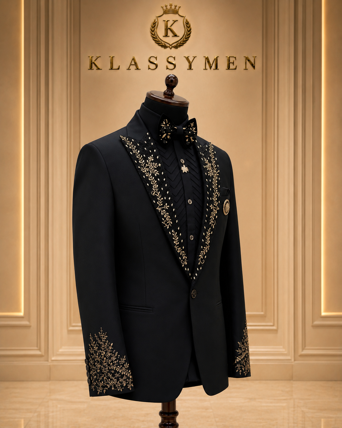 The KlassyMen Printed Floral Suit