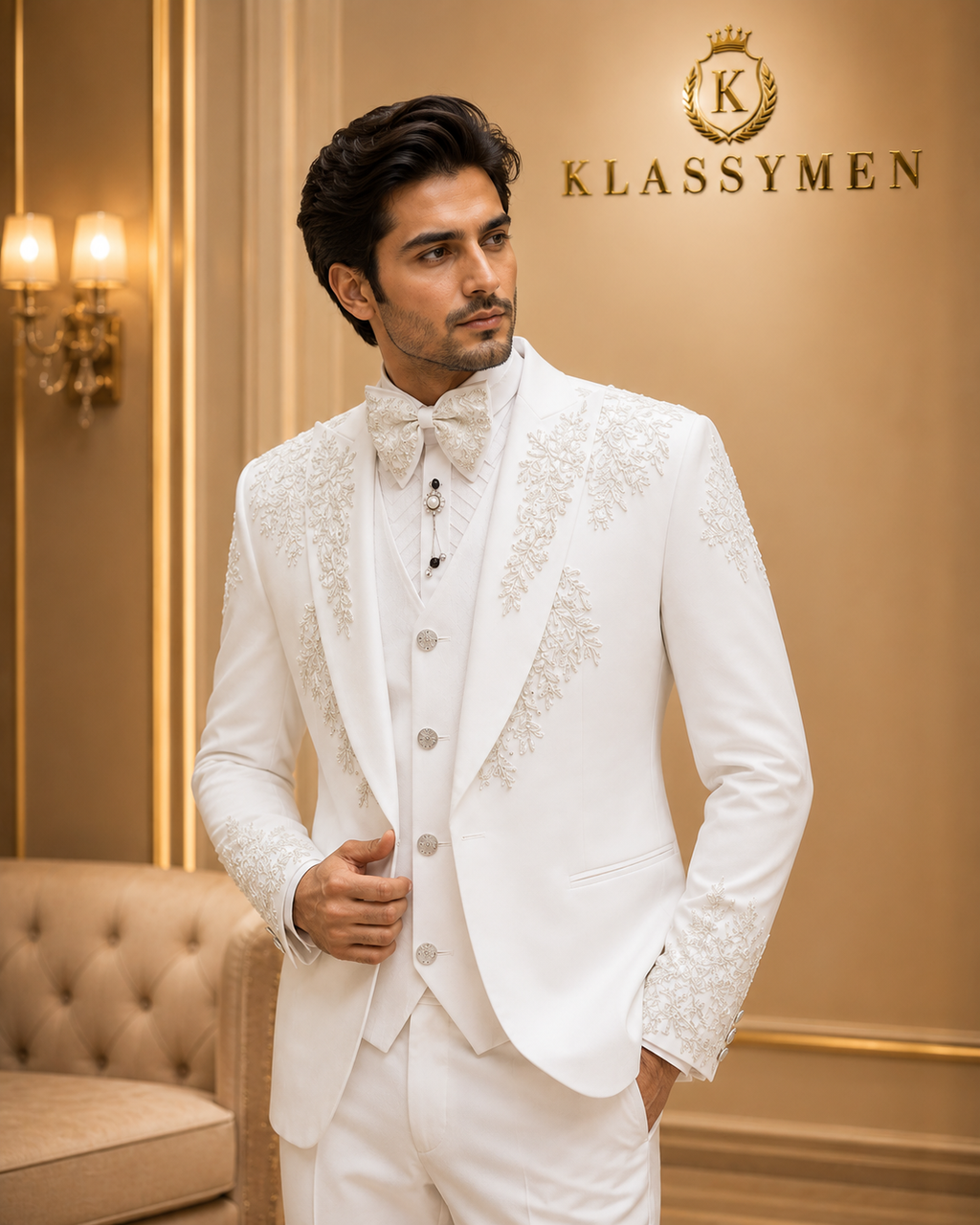 The KlassyMen Slim Fit Mohair Suit