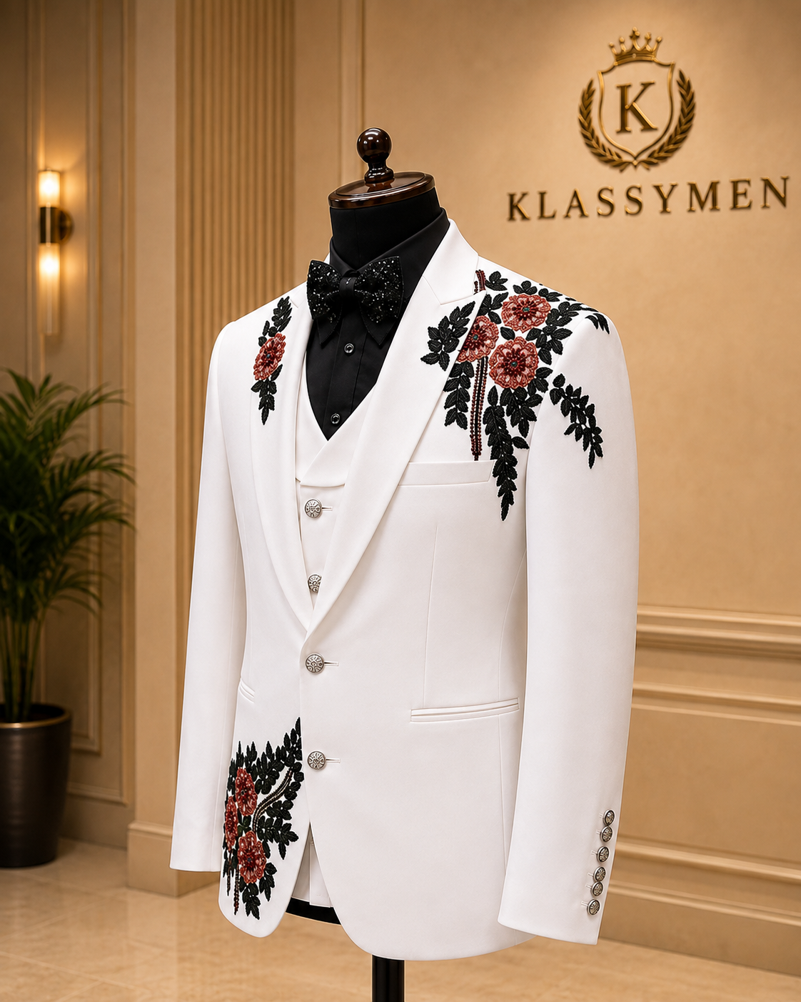 The KlassyMen Slim Fit Suit in Forest Green