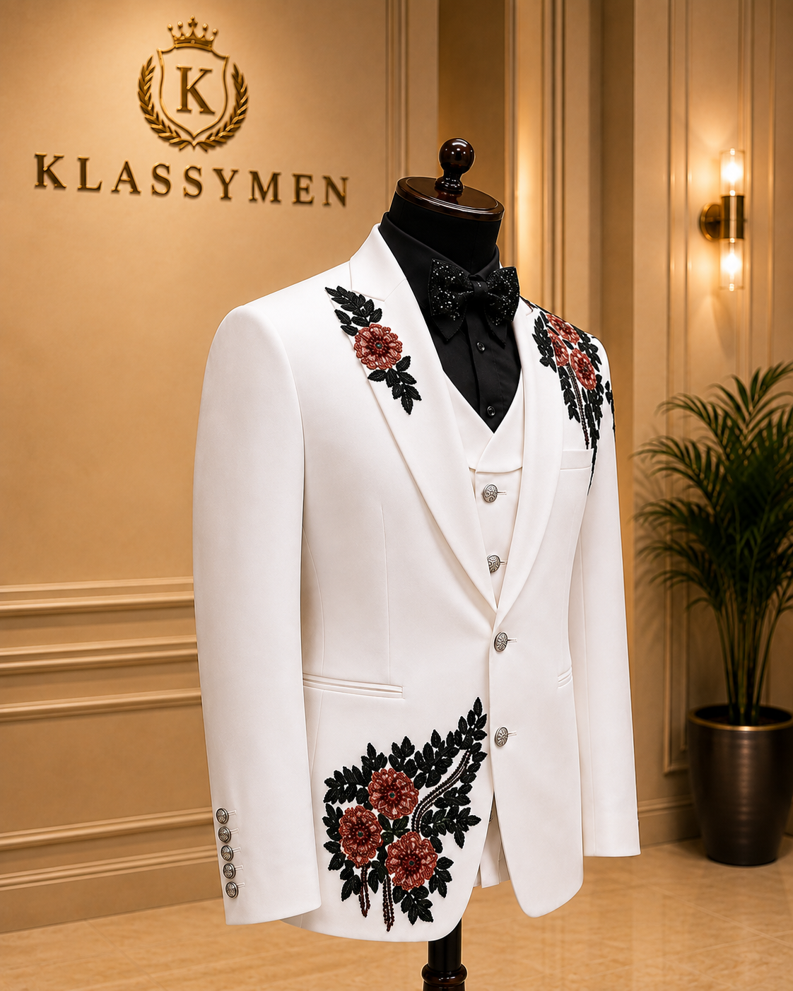 The KlassyMen Slim Fit Suit in Forest Green