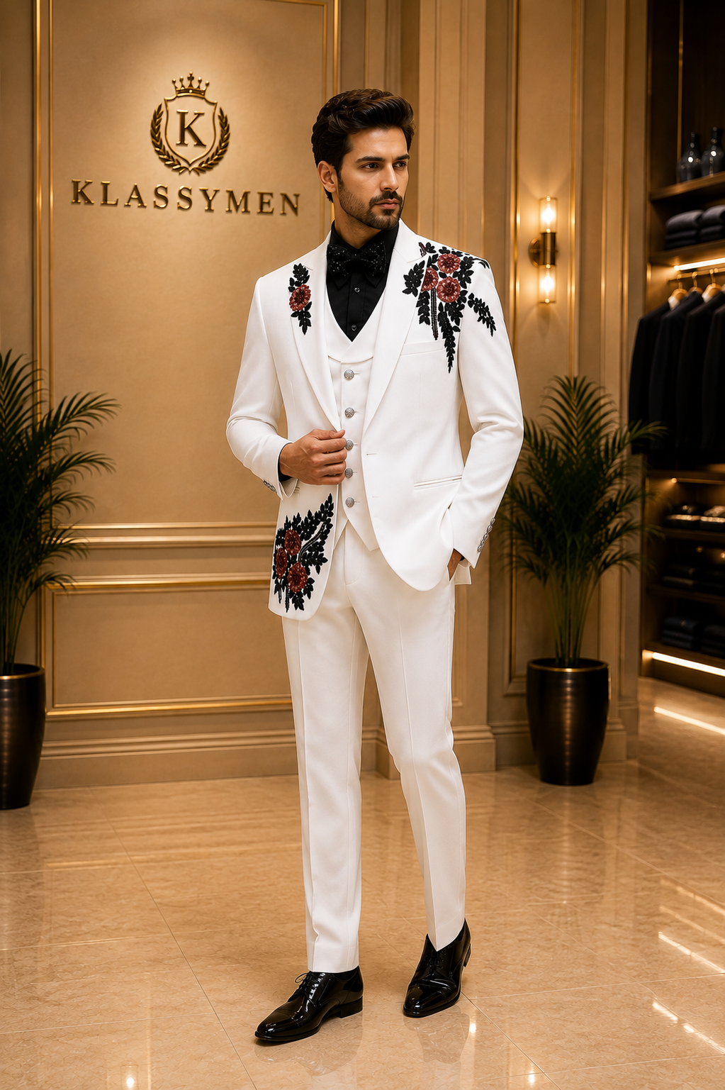 The KlassyMen Slim Fit Suit in Forest Green