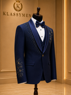 The KlassyMen Slim Fit Burgundy Suit