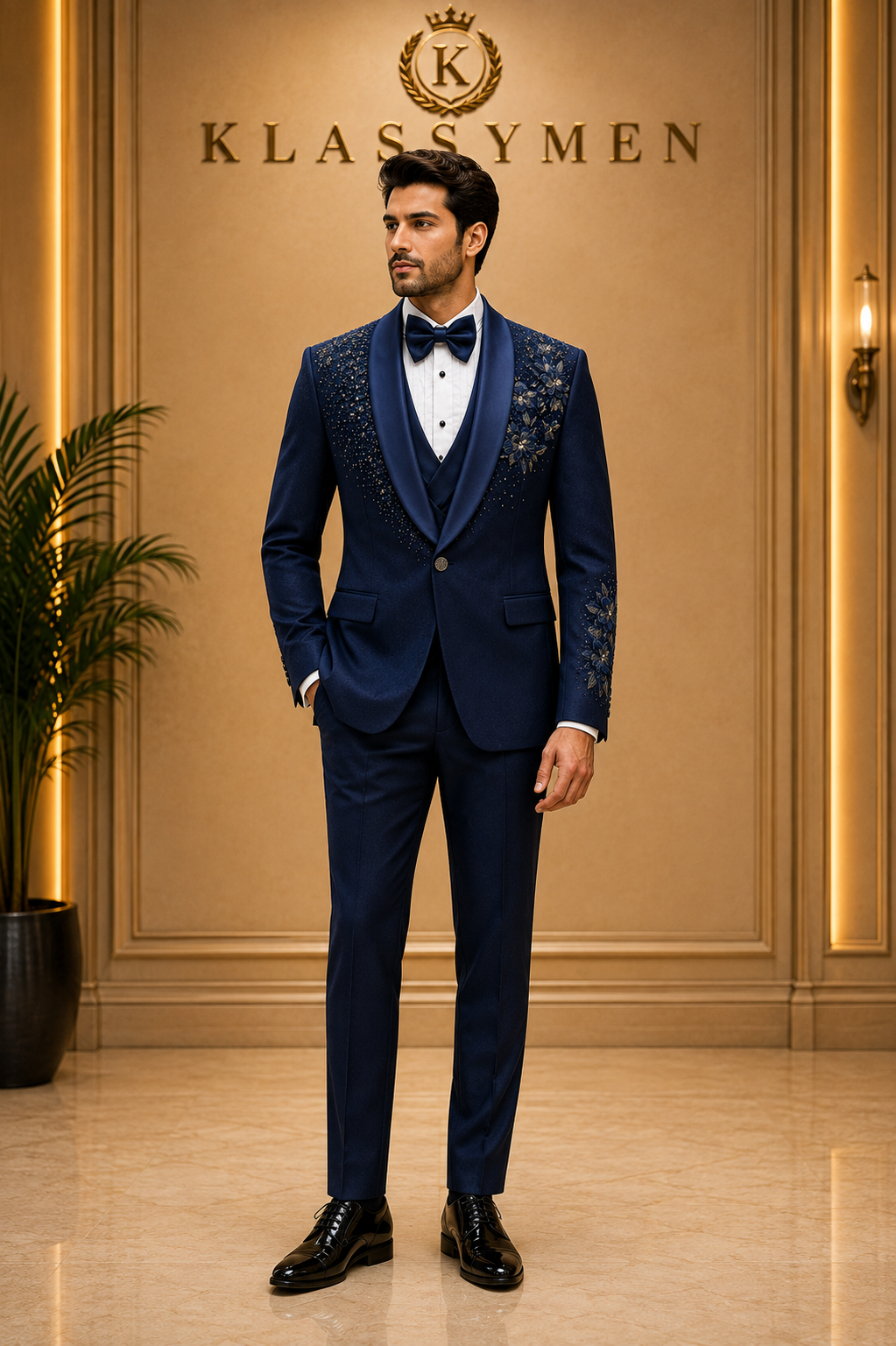 The KlassyMen Slim Fit Burgundy Suit